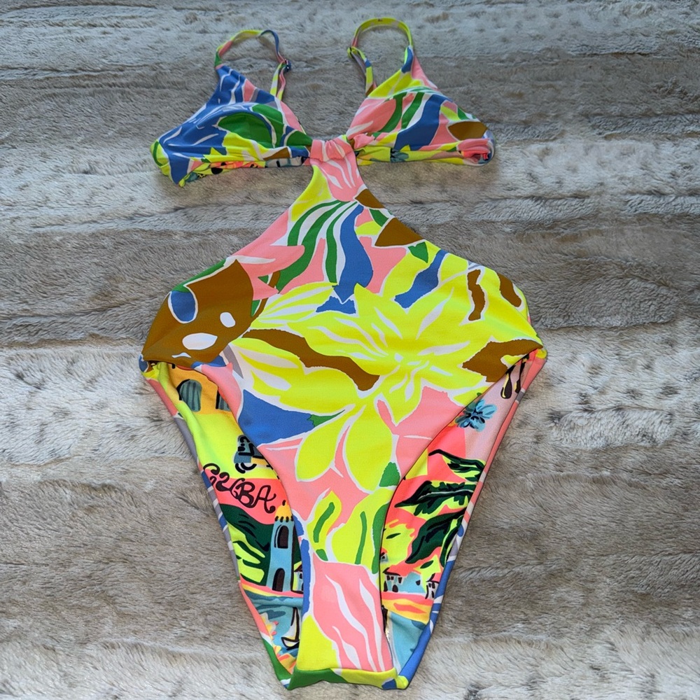 NEW🌸MAAJI Selvatik Mimi Reversible Trikini Cheeky Cut One Piece Swimsuit Size S - Picture 6 of 15